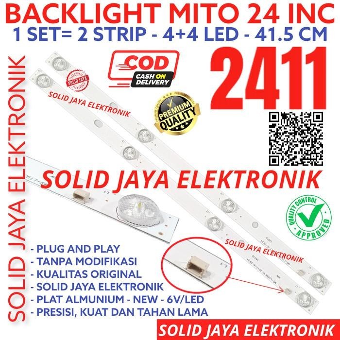 BACKLIGHT TV LED MITO 24 INC 2411 LAMPU BL 4 KANCING 6V 4K 4LED 24INC