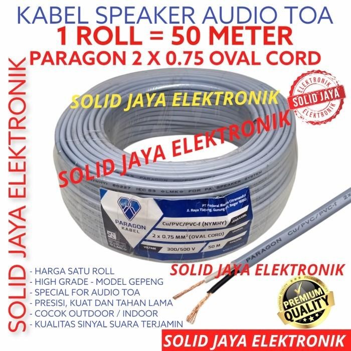 KABEL SPEAKER TOA 2X0.75 NYMHY CORONG PARAGON SPESIALIST OVAL GEPENG
