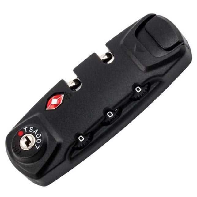 CoolCell Gembok TSA Kunci Kombinasi Retsleting Koper 3 Digit TSA007 Anti Gerbang Pager Alarm Bobol D