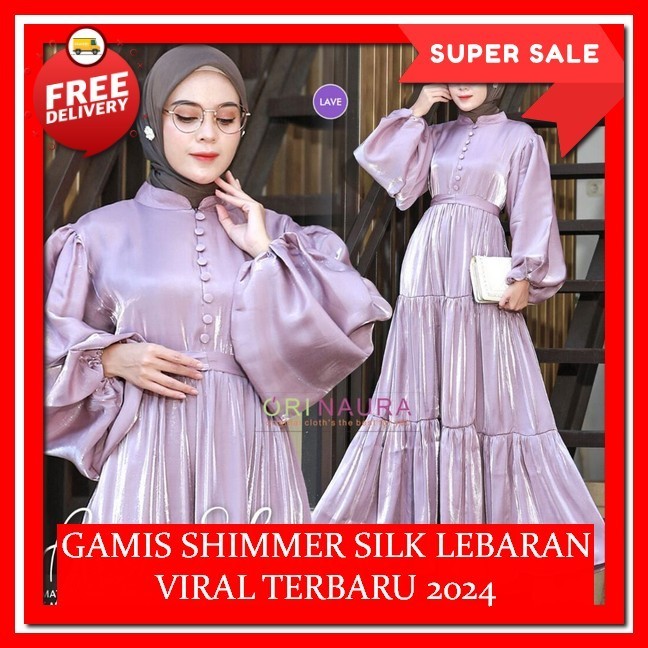 Dress Muslim Kekinian Gamus Kondangan Ghamis Wanita Import Gamiis Mewah Murah Gami Motip Impor Abaya
