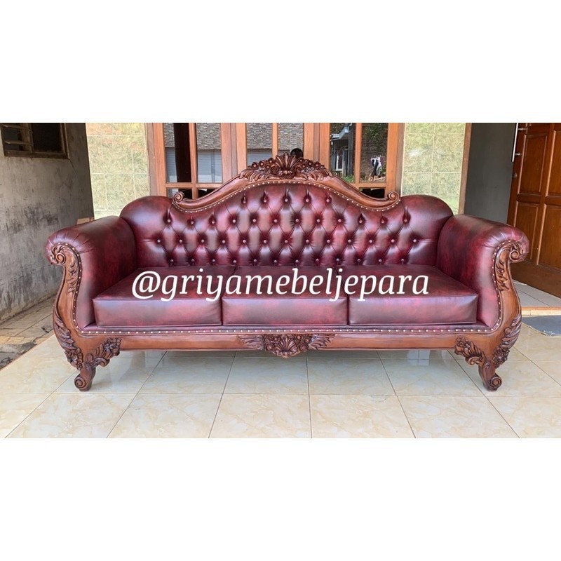 sofa ukir mewah kayu jati jepara