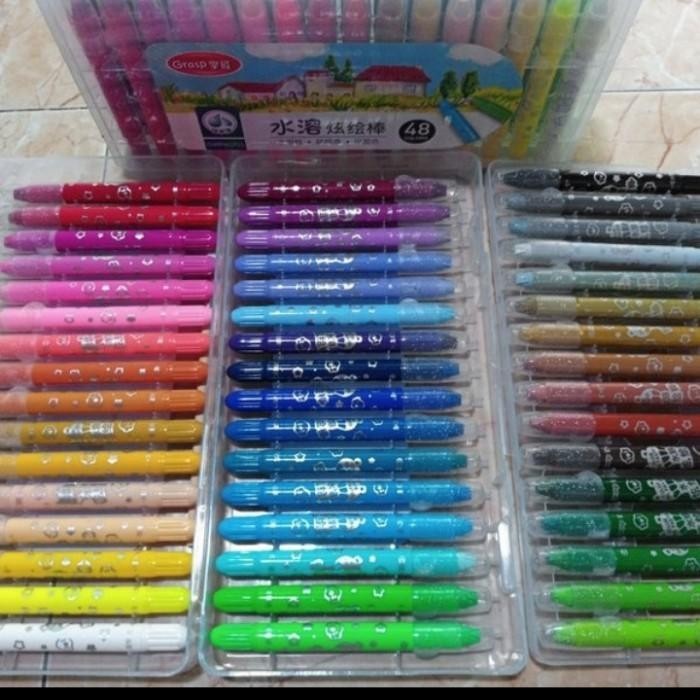 

Crayon Grasp Stick Sedang Isi 48 Warna / Krayon Grasp Original