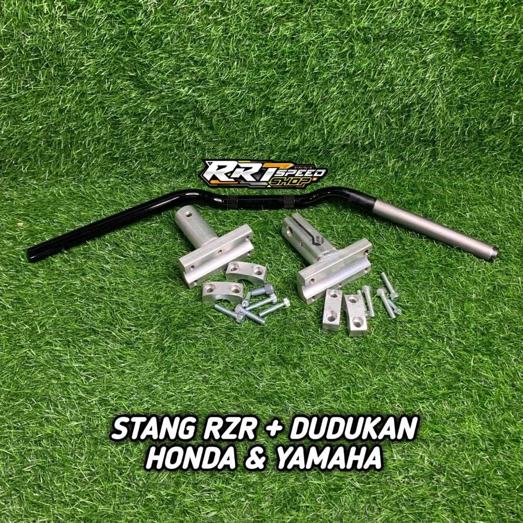 Paket lengkap Stang  RZR  ORIGINAL + dudukan ADAPTOR stang Roadrace Yamaha FINO JUPITER MX KING 125Z