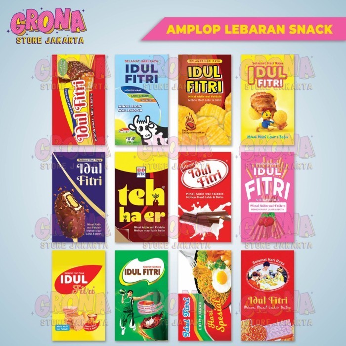 

Limited! AMPLOP LEBARAN SNACK 1 PACK ISI 10PCS / AMPLOP VIRAL UNIK / IDUL FITRI New