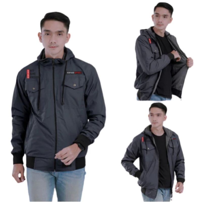 Jaket Parasut pria wanita Original 100% waterproof Hoodie Murah