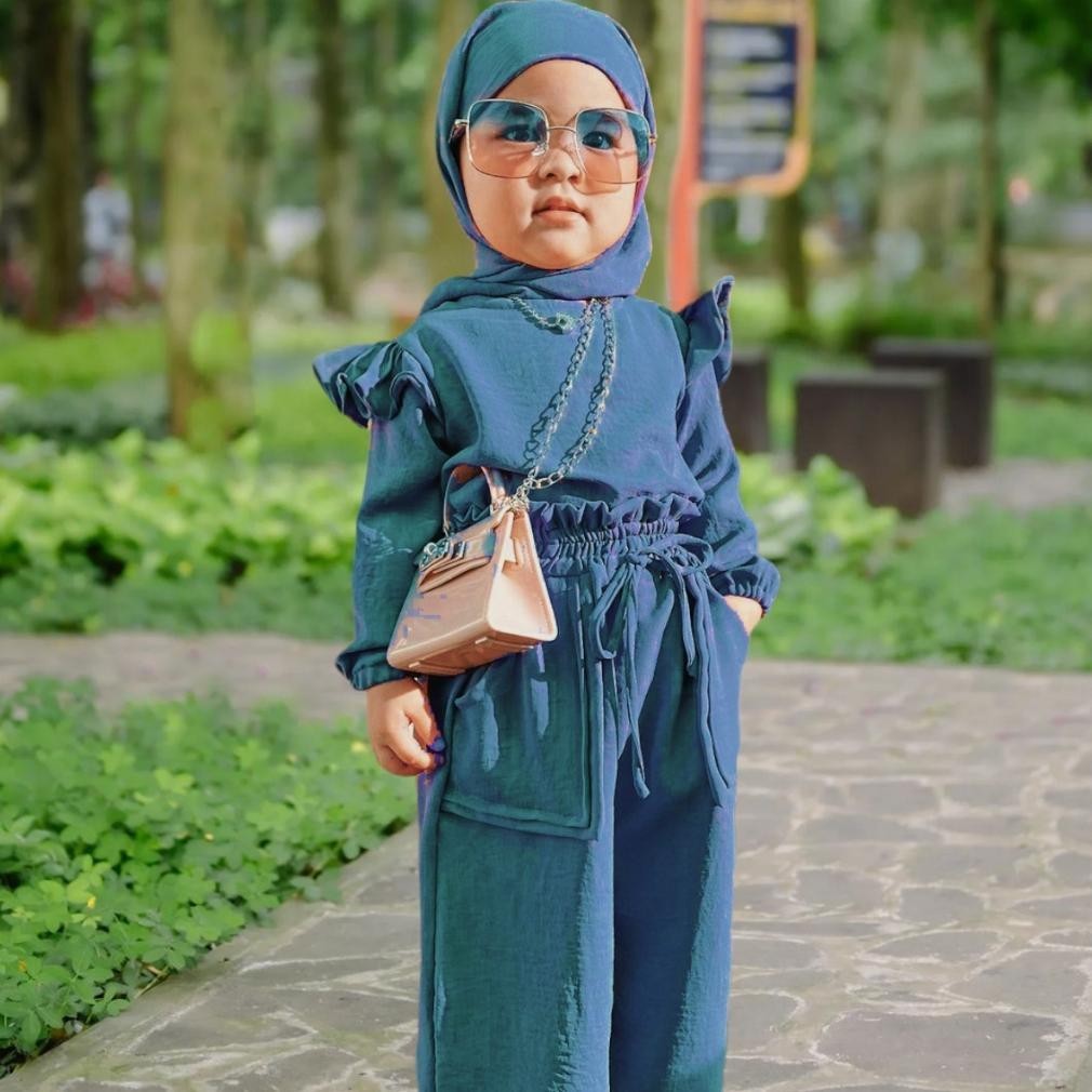 ONESET DIVIA SETELAN BAJU ANAK USIA 1-8 TAHUN BAHAN CRINKLE