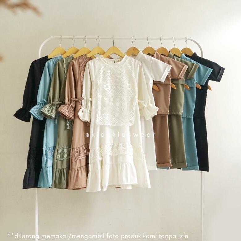 SERAYA DRESS & KOKO SET ANAK 1-5 TAHUN | Koko anak cowok Gamis anak cewek Baju couple anak lebaran B