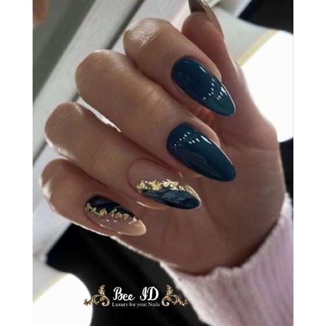 EARTH ✨warna NAVY colour biru dongker biru gelap dark blue kuku palsu fake nails nail art press on n