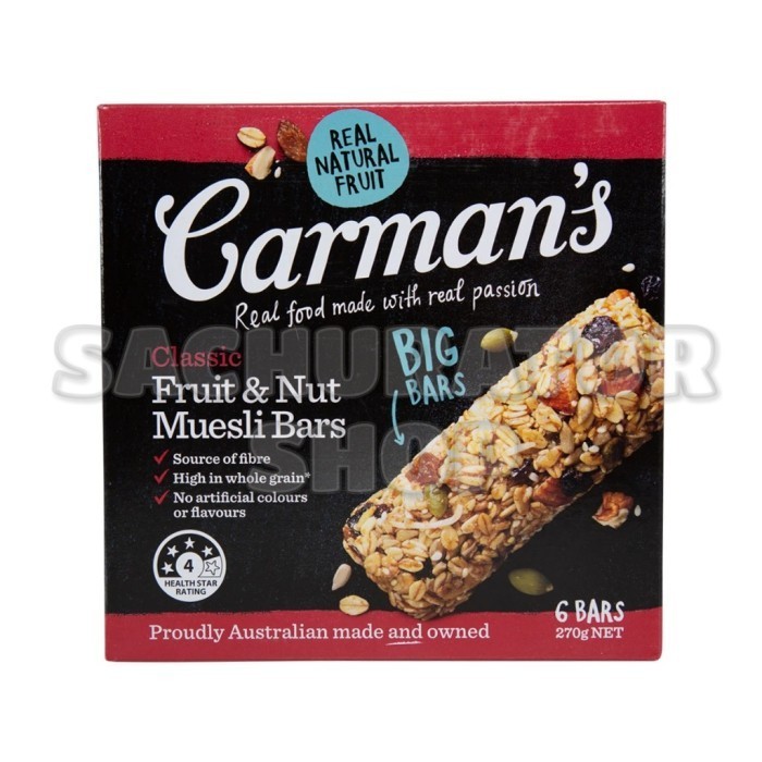 

Sereal Carman Carmans Carman'S Classic Muesli Bar Bars 6'S 270 Gr