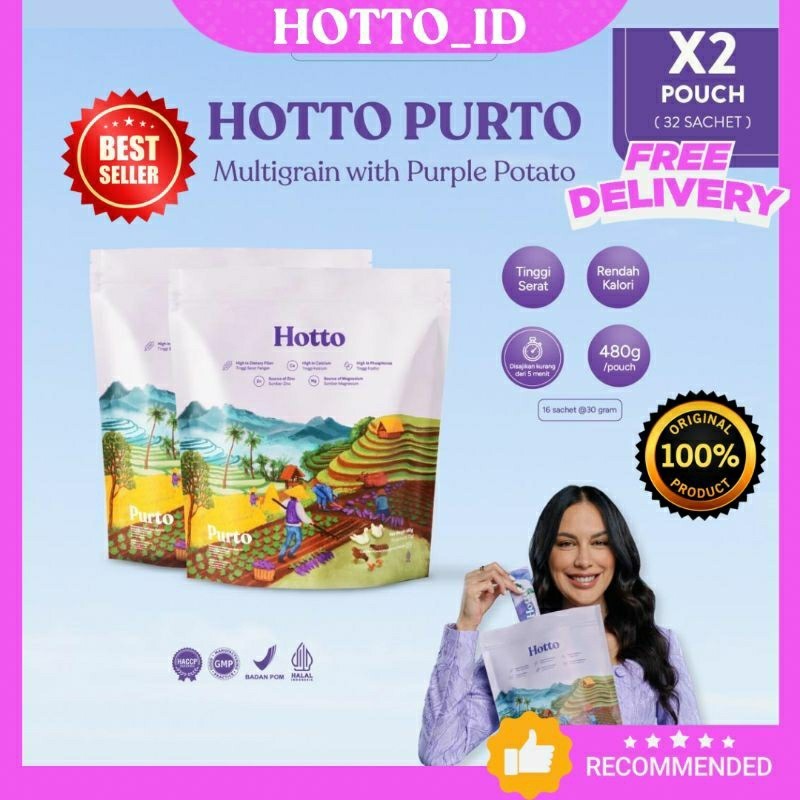 

Hotto Purto Oat 2 Pouch (Isi 32 Sachet) Multigrain