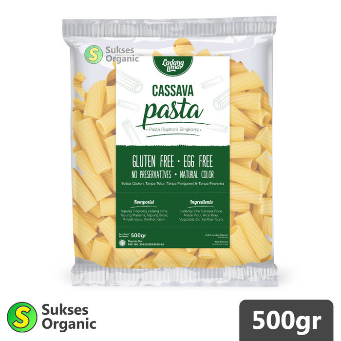 

Rigatoni Gluten Free Pasta Singkong Ladang Lima 500Gr