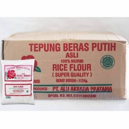 

Tepung Beras Putih Rose Brand 500Gr 1 Dus Isi 20