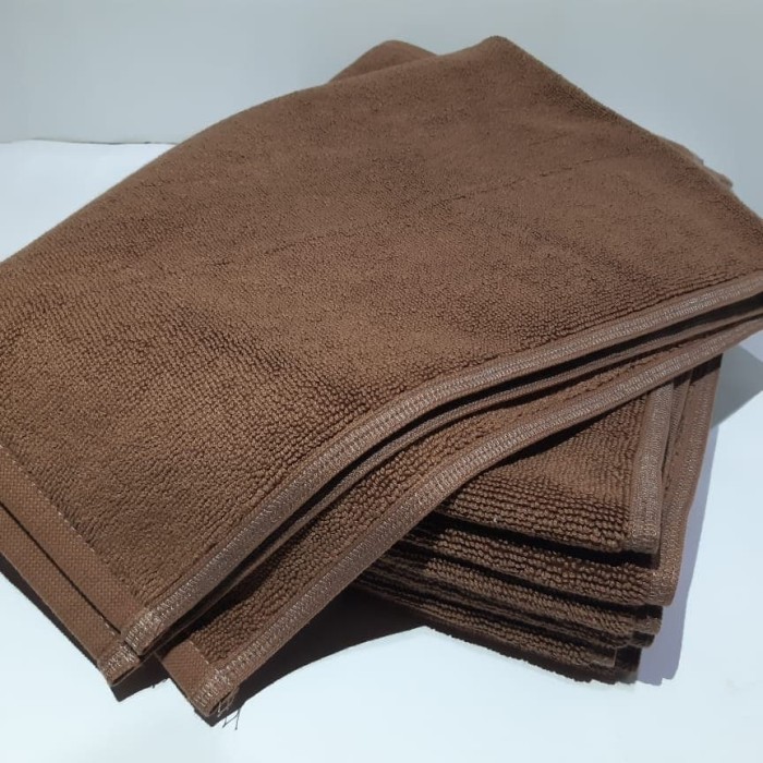 BEBAS ONGKIR - keset handuk hotel tebal coklat tua