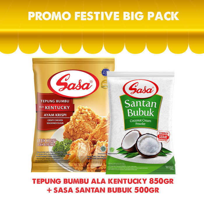 

Sasa Tepung Bumbu Ala Kentuy 850Gr + Sasa Santan Bubuk 500Gr