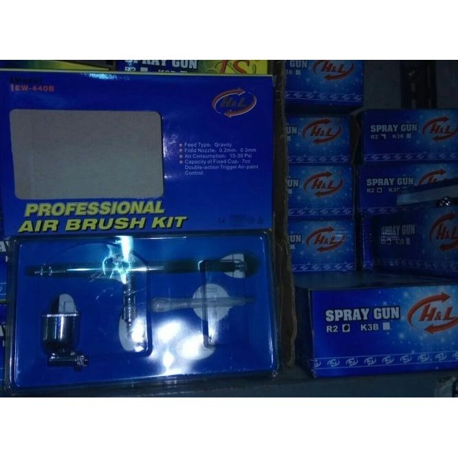 

Professional Air Brush Kit H&L(Pen Brush) Model Ew-440B |Murah