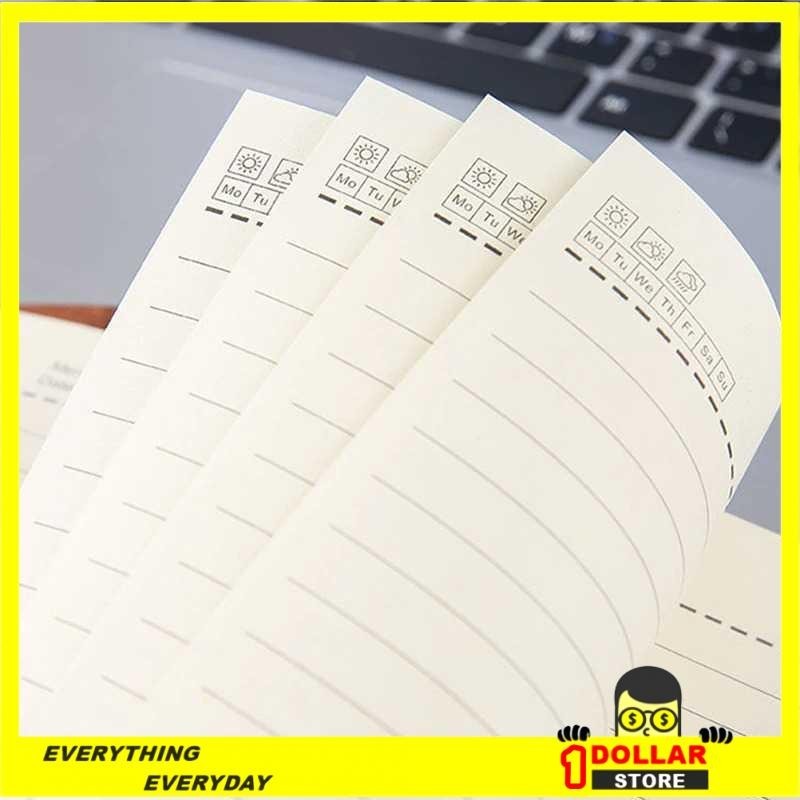 

$1 Buku Catatan Jurnal Notebook Cover PU Leather A6