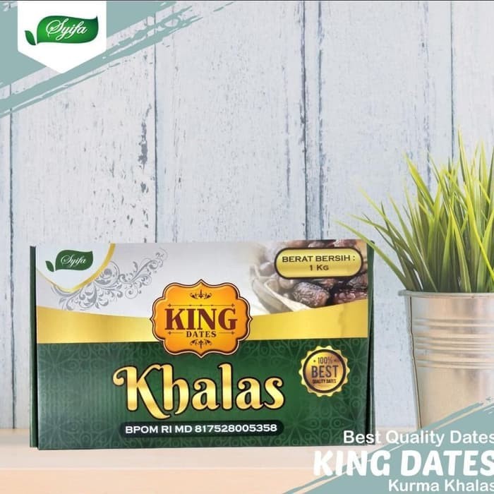 

MJS Kurma Khalas King Dates 1 kg premium l kemasan elegan l 100 % fresh