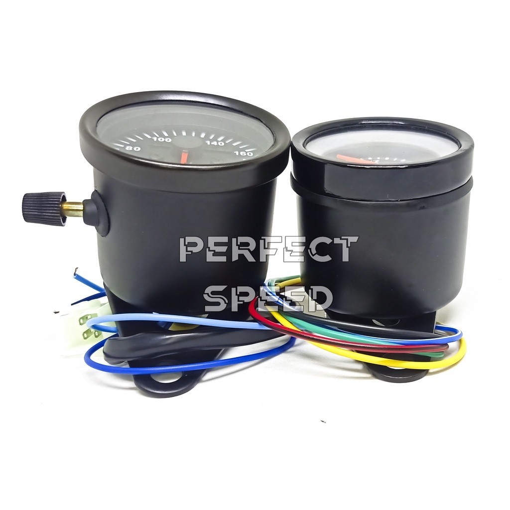 [ Paket ] Fuel Meter + Speedometer Variasi Black Universal Terbaru
