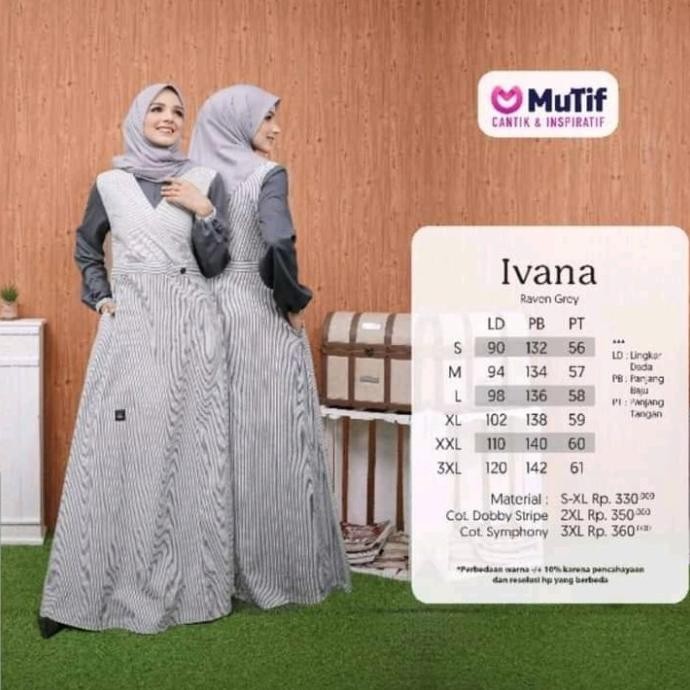 New Gamis Mutif Ivana Grey Berkualitas