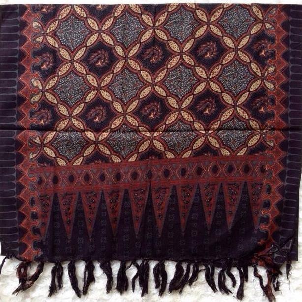 Omah Etnik Scarf Batik Syal Batik Balian Kawung - Hitam