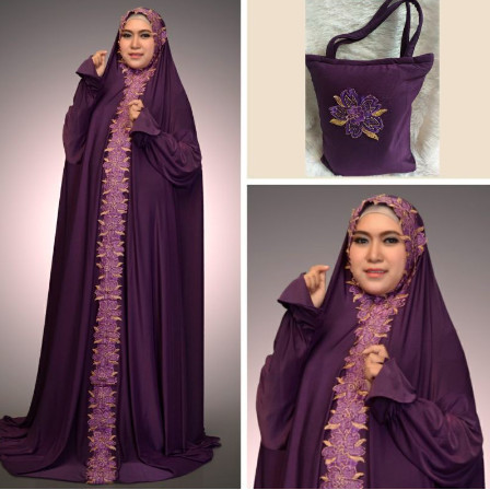 Sts Mk Syantik Dubay 1B Mukena Rukuh Terusan Dewasa Dubai Jersey Jumbo