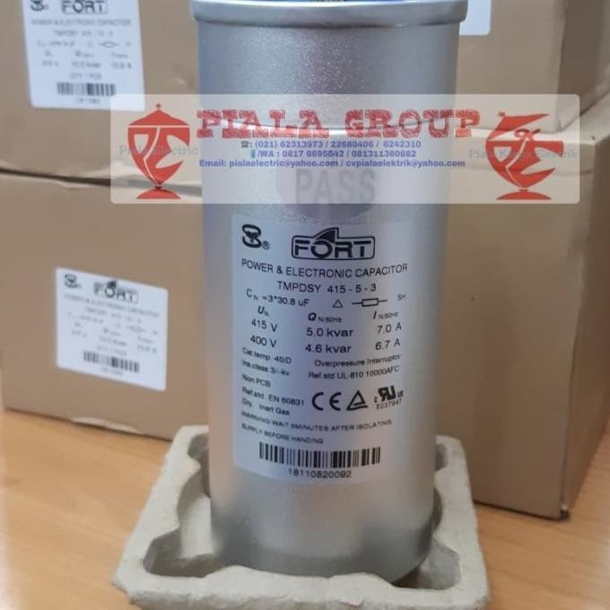 Capasitor Bank 5Kvar 415V / 4.6Kvar 400V Merk Fort