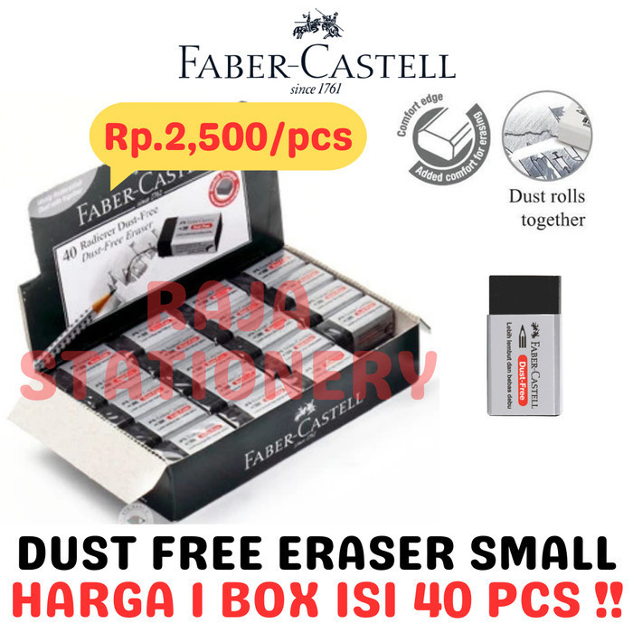 

Faber Castell Eraser Dust Free Ghapus Faber Hitam Small [40Pcs]