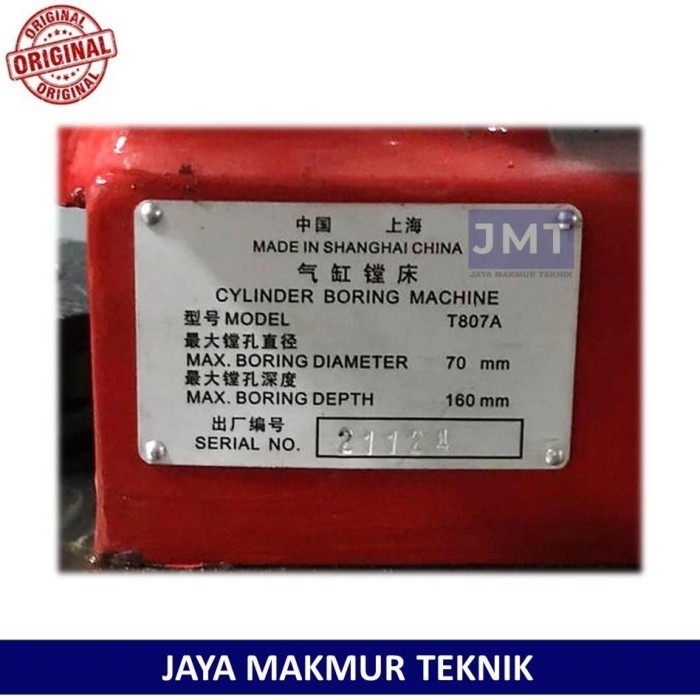 Mesin Korter Blok Motor T807A / Mesin Corter Block Cylinder T807A Made Original Dan Terpercaya