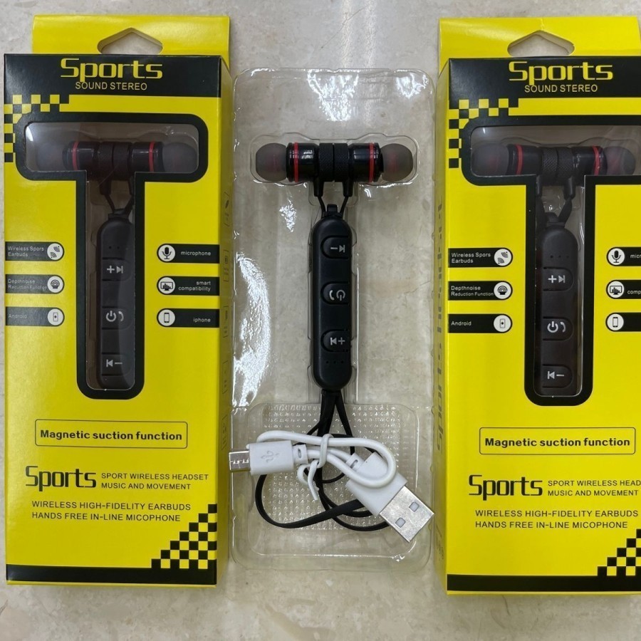 headset bluetooth sport magnetic