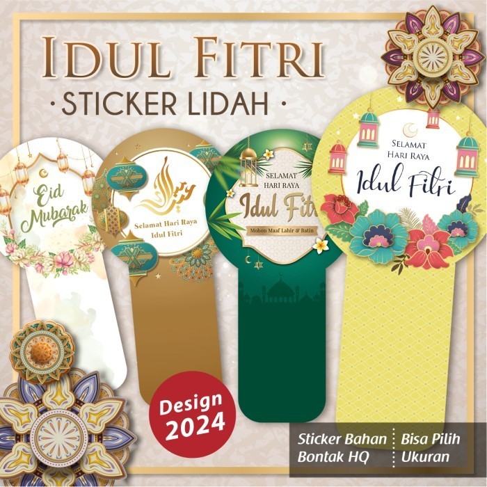 

*:*:*:*:*] [Isi 35-65] Sticker Lidah Idul Fitri/ Sticker Ribbon Lebaran
