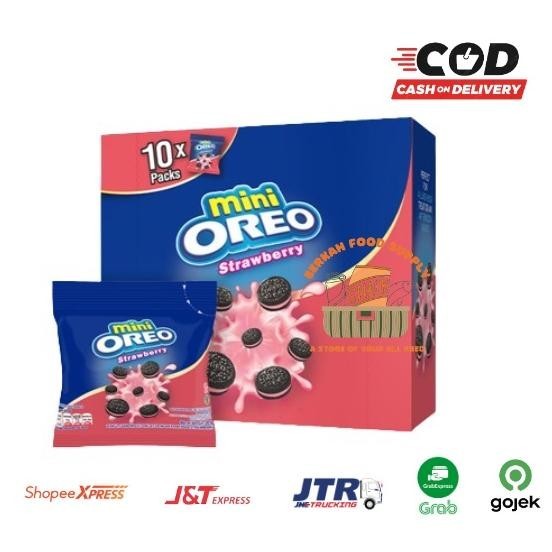 

Diskon ( Berkah ) Mini Oreo Biskuit Sandwich 21Gr X 10 Pcs Box Original Coklat Strawberry All Varian Rasa Snack Cemilan Anak Bisa Cod