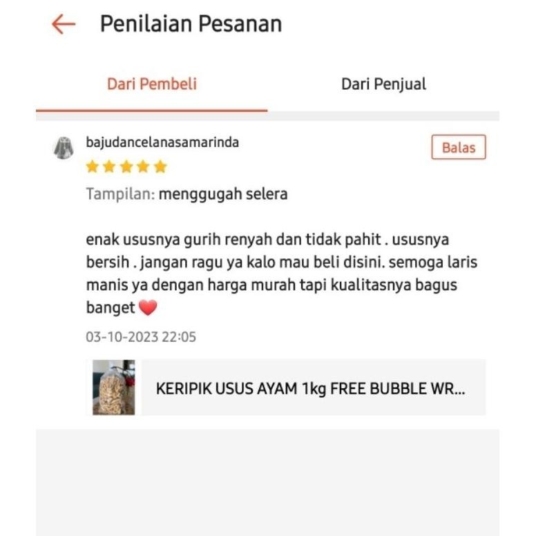 

Ramadhan Sale Keripik Usus Ayam 1Kg Renyah / Free Kardus Bayar Ditempat