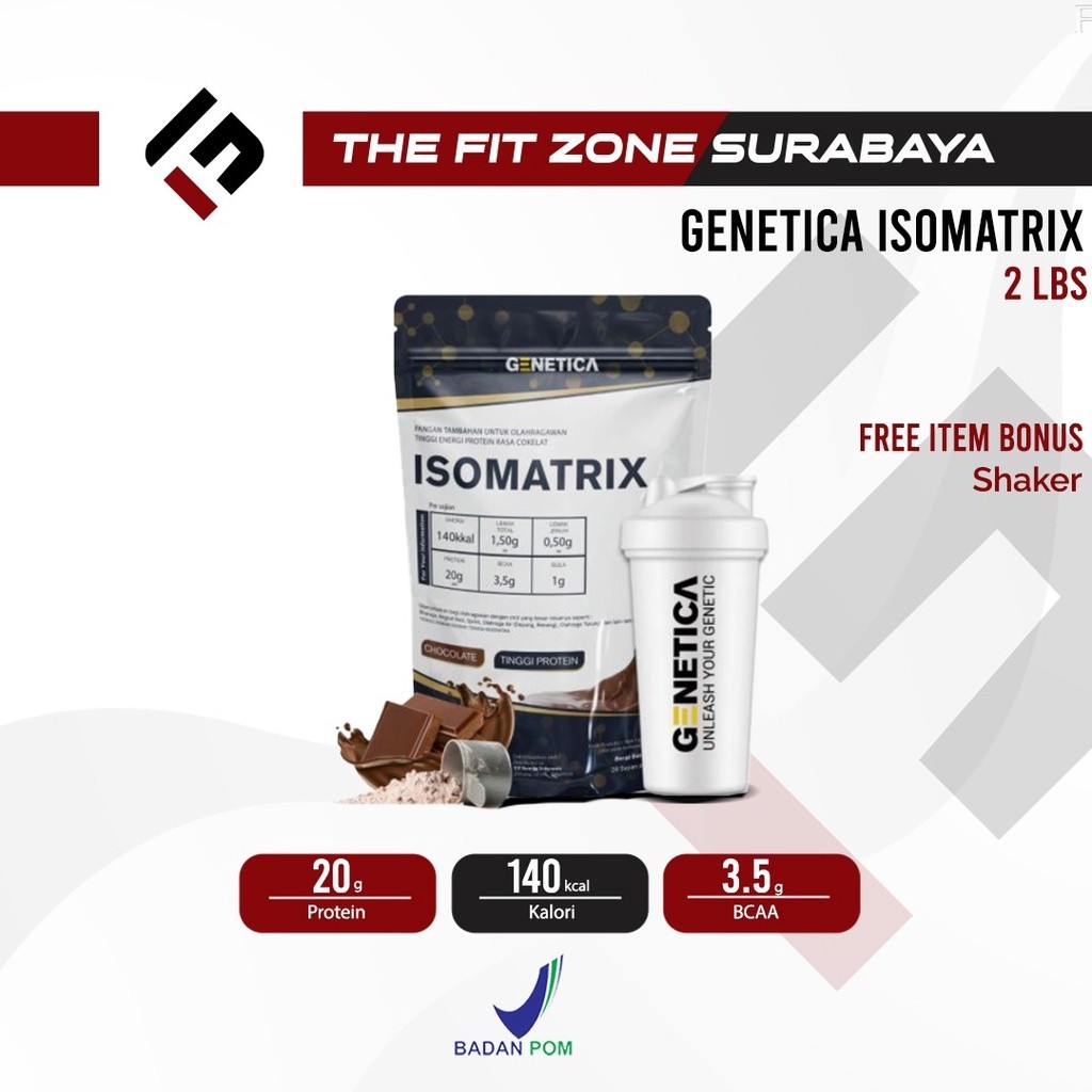 GENETICA Isomatrix 2 Lbs Whey Suplemen Fitness Vegan Whey Protein Isolate