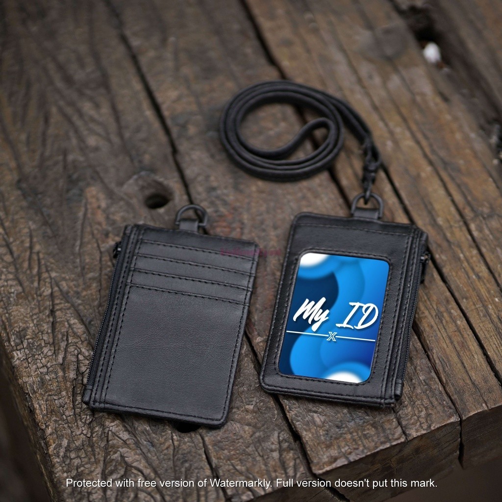 

Name Tag Dan Lanyard Id Card Holder Kulit Kantor Custom Id Card Name Tag Resleting Meluwe