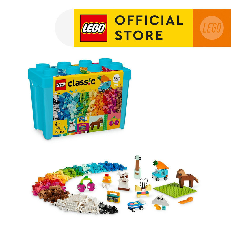 LEGO Classic 11038 Vibrant Creative Brick Box (850 Pieces) Building Blocks for Kids (4 Tahun+)