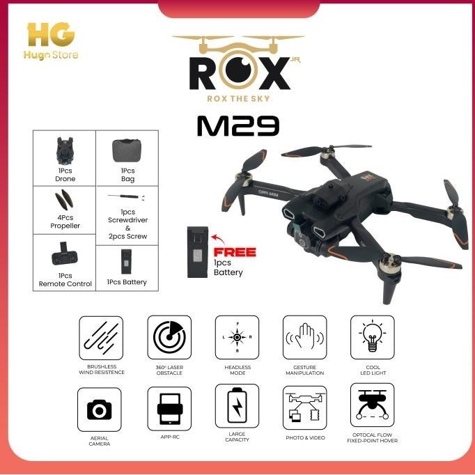 Rox M29 Mini Drone Hd Dual Camera Wifi Fpv