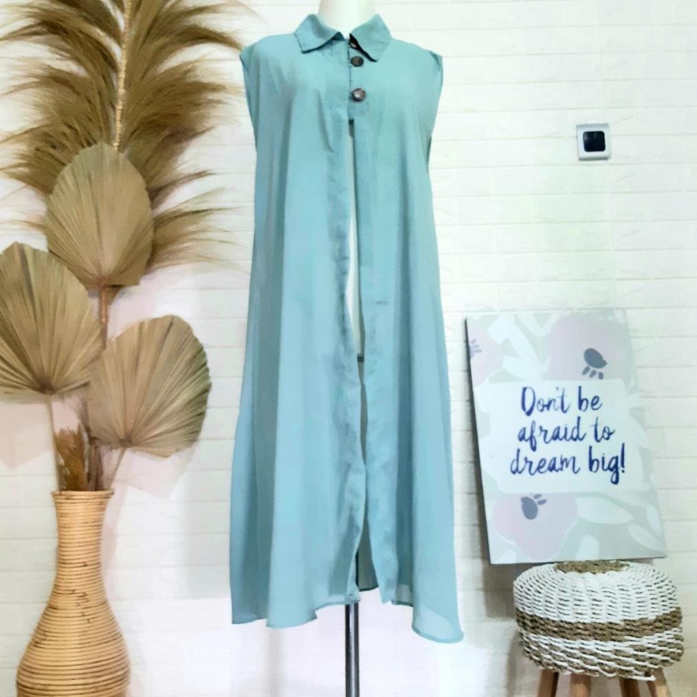 Termurah Outer Cardigan Ceruty Panjang Tanpa Lengan Outer Cardigan Ceruty Premium Grosir Sale