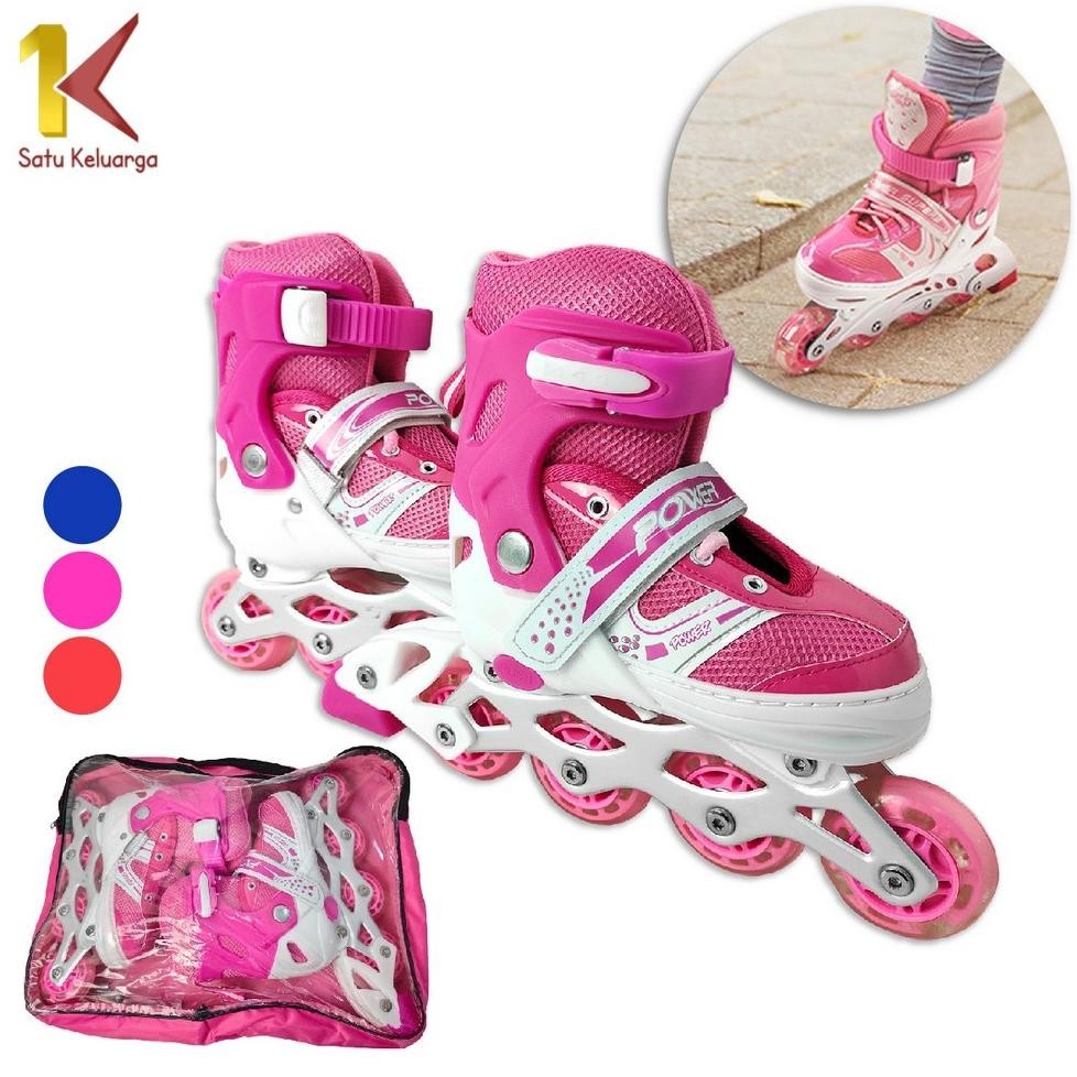 PROMO Satu Keluarga Sepatu Roda Anak O2 Sepatu Roda Bajaj Anak Laki dan Perempuan Inline Skate / Pow