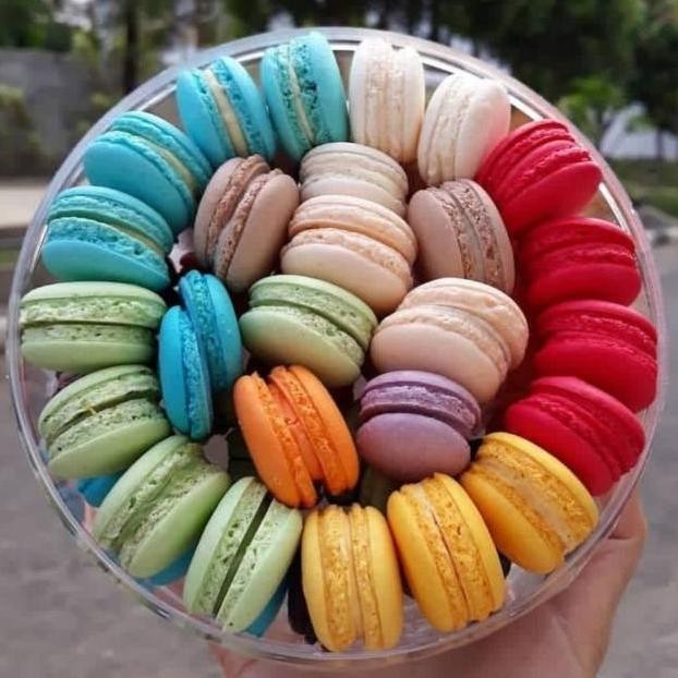 

Baby Mini Macaroon Macaron Toples isi 50 Cookies Kue Kering