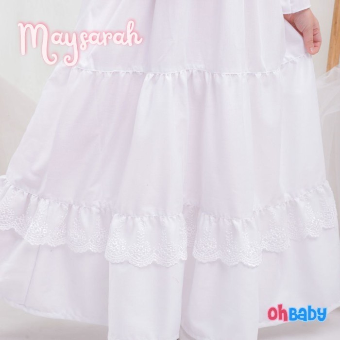 promo Maysarah White Baju Muslim Gamis Anak Oh Baby Manasik Putih