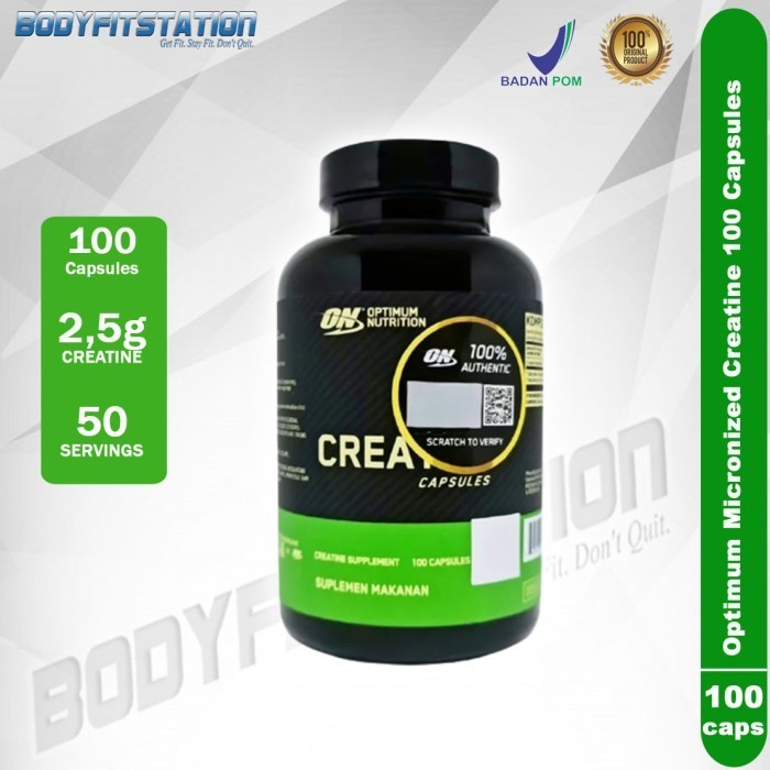 Optimum Creatine 100 Capsules - Capsule Kapsul Kreatin Nutrition On