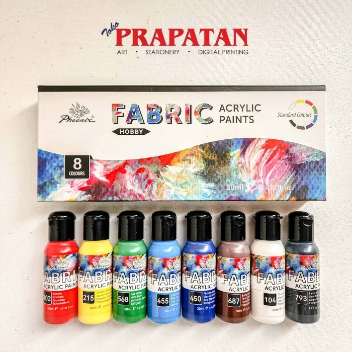 

Phoenix Fabric Acrylic Paint 8X30Ml Cat Tekstil