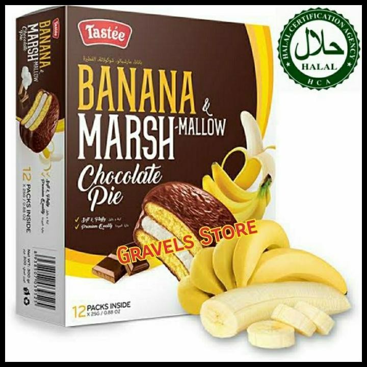 

[Logo Halal] Tastee Chocolate Pie Banana Marshmallow - Snack Vietnam