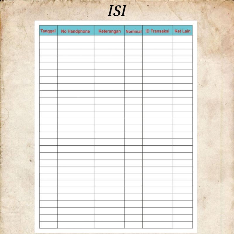 

Buku Penjualan Pulsa & Token Listrik Costum