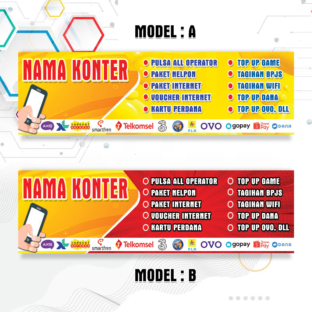 

Sticker / Stiker Bawah Etalase Konter Pulsa, Ukuran 100 X 50 Cm, Bahan Tahan Air