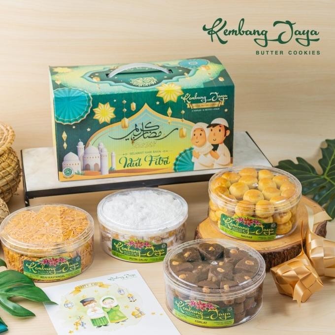 

Paket Kue Lebaran Kue Kering Cookies Kembang Jaya - Box isi 4