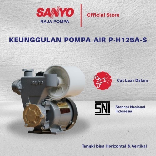 Pompa Air Sanyo PH 125 A - Pompa Sanyo Otomatis 125 Watt