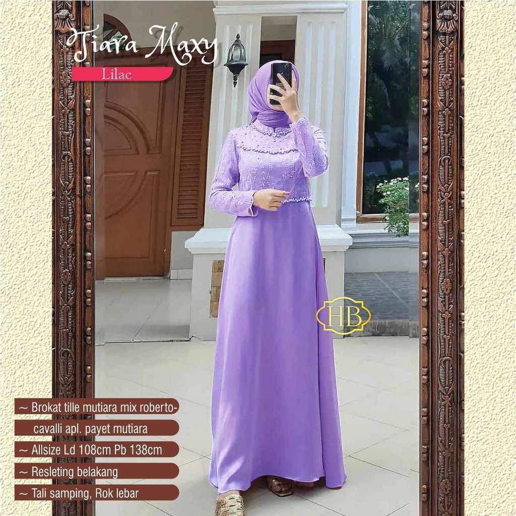 Fairyrozi Long Dress Gamis Tiara Maxi Allsize Bahan Premium