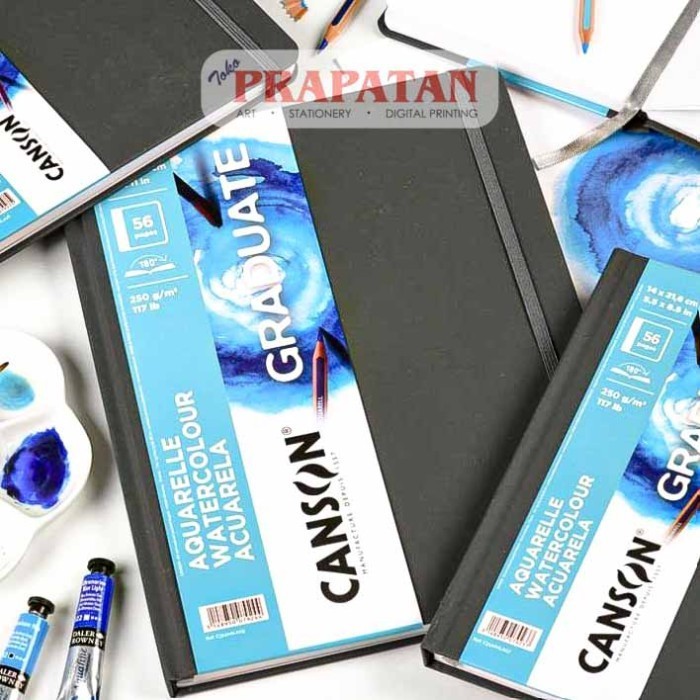 

Graduate Canson Watercolor Hard Cover Book Buku Gambar