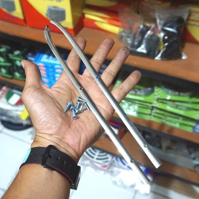 =====] Lis Stainless Lidah Tengah Lantai Vespa PTS Special Set Baut